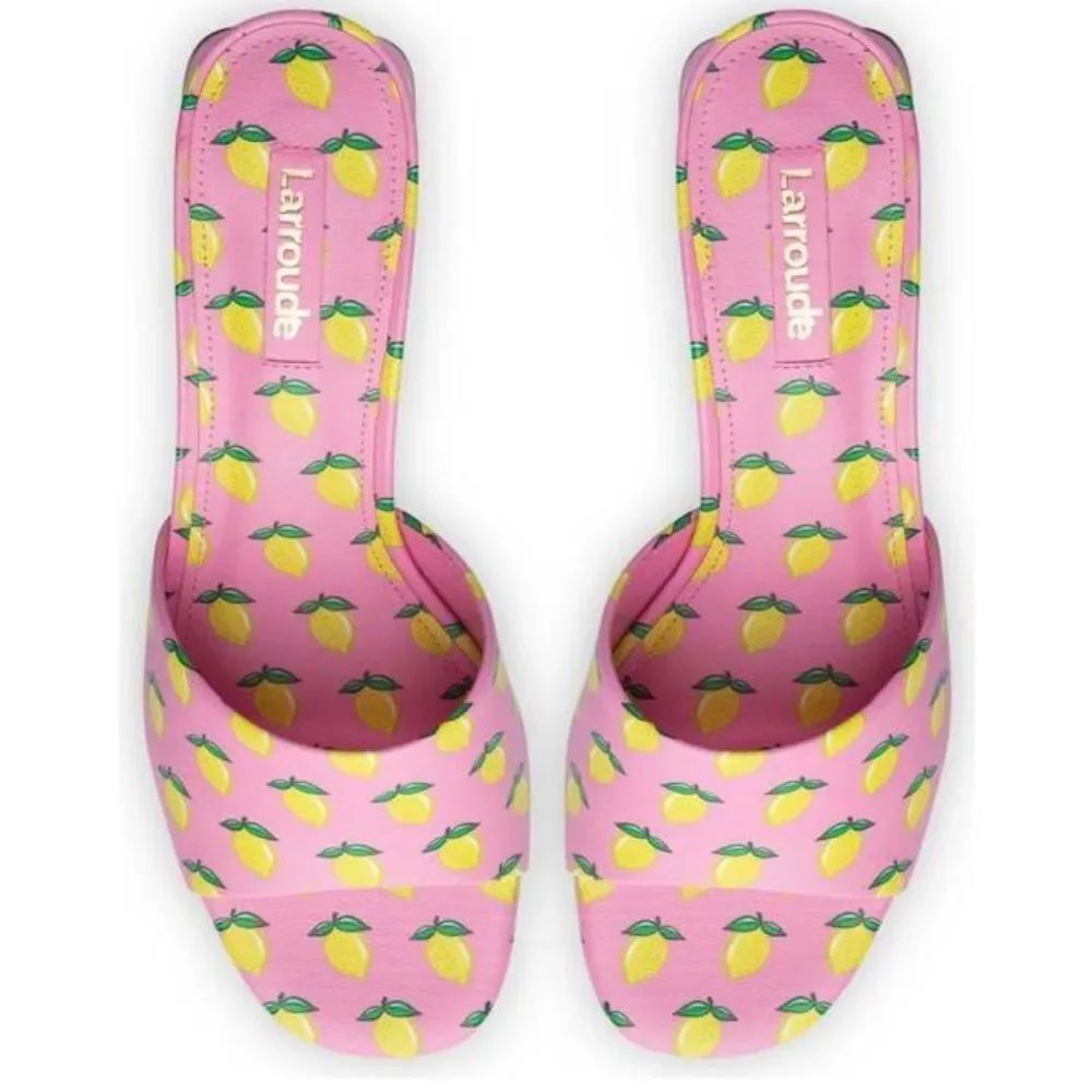 LARROUDE
Made In Brazil Leather Ivy Flat Mule Sandals